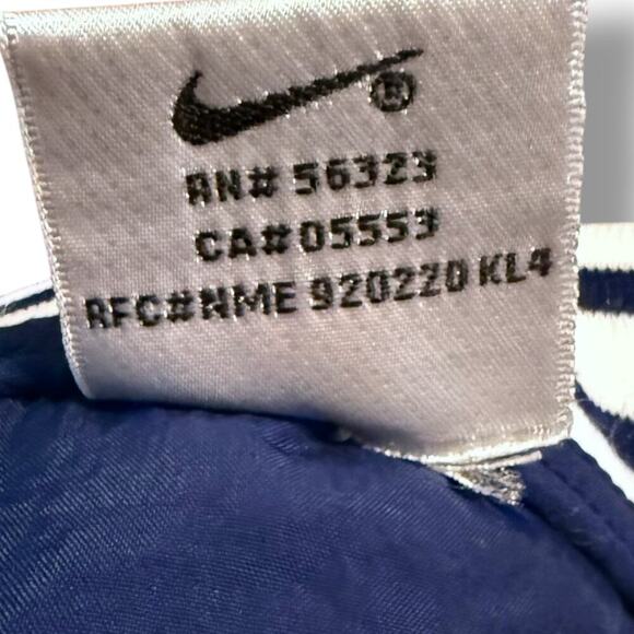 VTG Nike Golf Pullover Windbreaker Mens Navy V-Neck Long Sleeve Baseball Sz XL - Picture 4 of 6